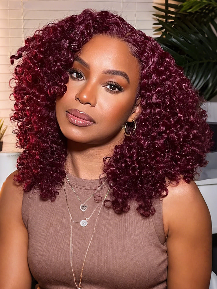 Full 99J Burmese Curly Human Hair Bundles