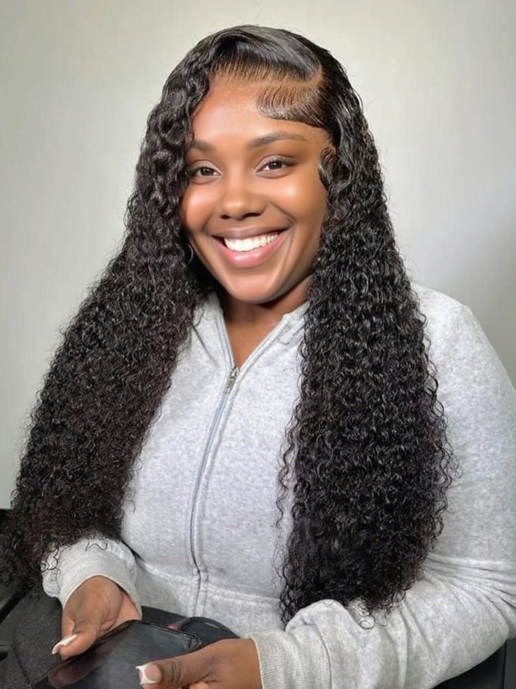 Deep Wave Raw Human Hair Wig With Baby Hair