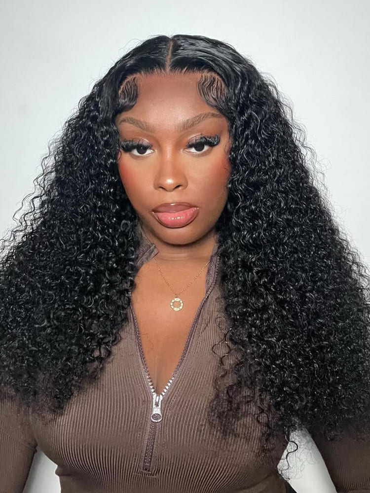 Bouncy Curly Lace Front Human Hair Wigs