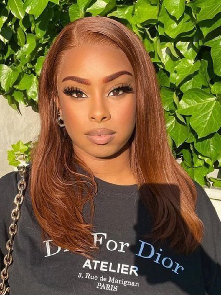 Honey Brown Straight 13x4 Lace Wigs