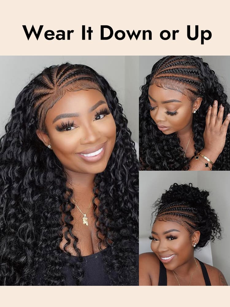 Pre Braided Style 13x4 Frontal Wig