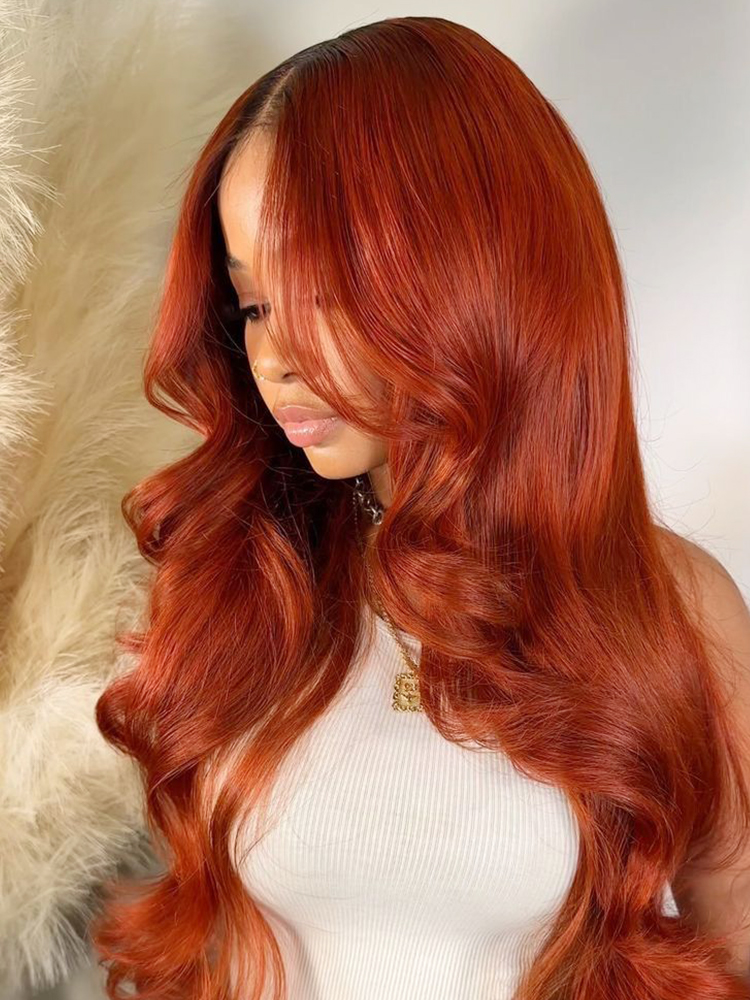 Copper Orange Glueless Wig