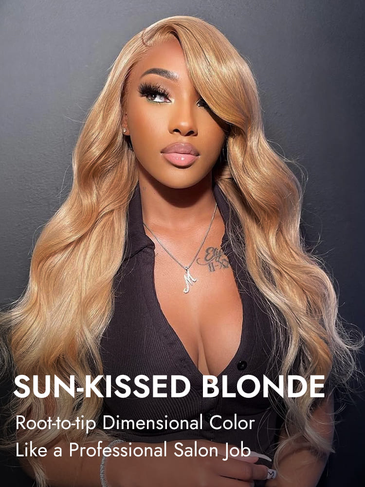 Salon Honey Blonde Body Wave Wig