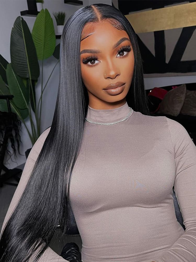 Straight V Part Wig