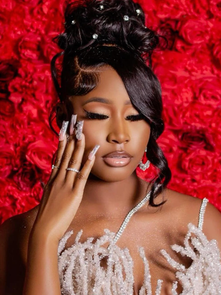 Body Wave Bun 360 Lace Wig With Prestyled Bangs