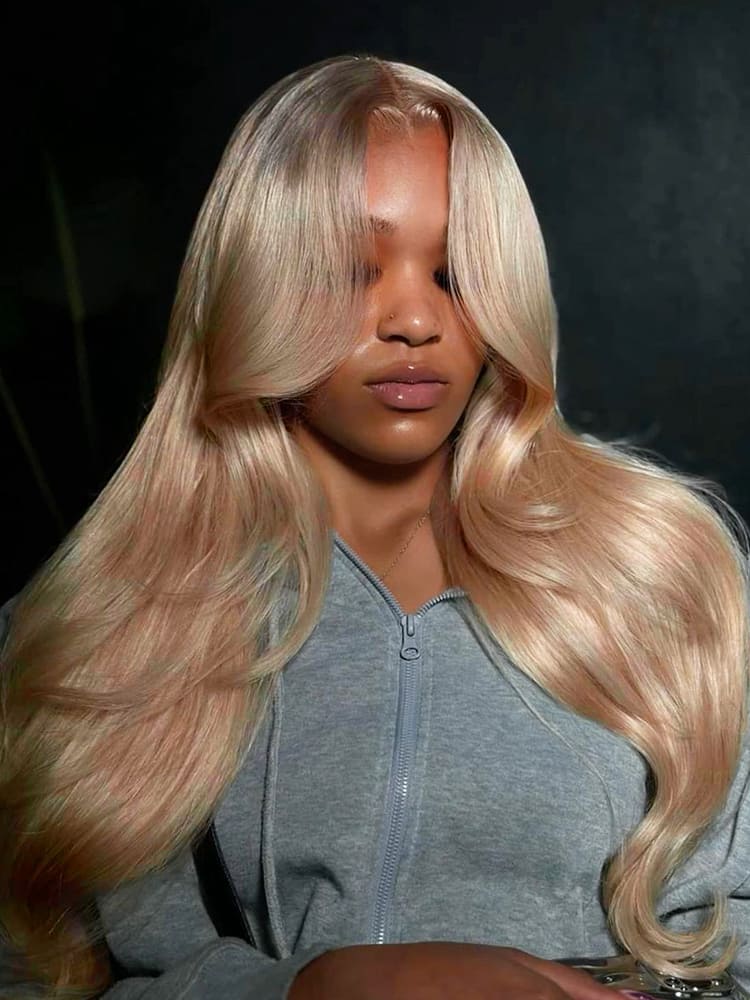 Champagne Blonde Body Wave 5x5 Lace Wig