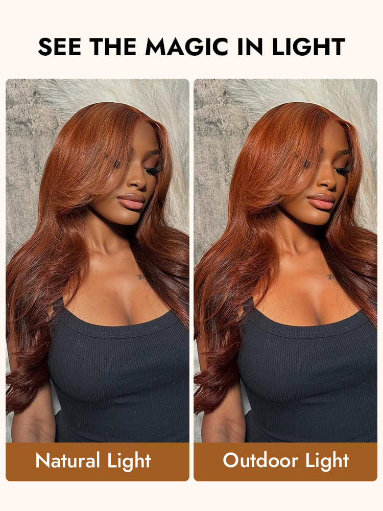 Layered Curtain Bangs Body Wave Wigs