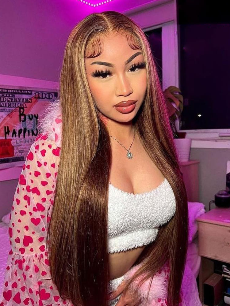 Highlight Straight Lace Closure Wig