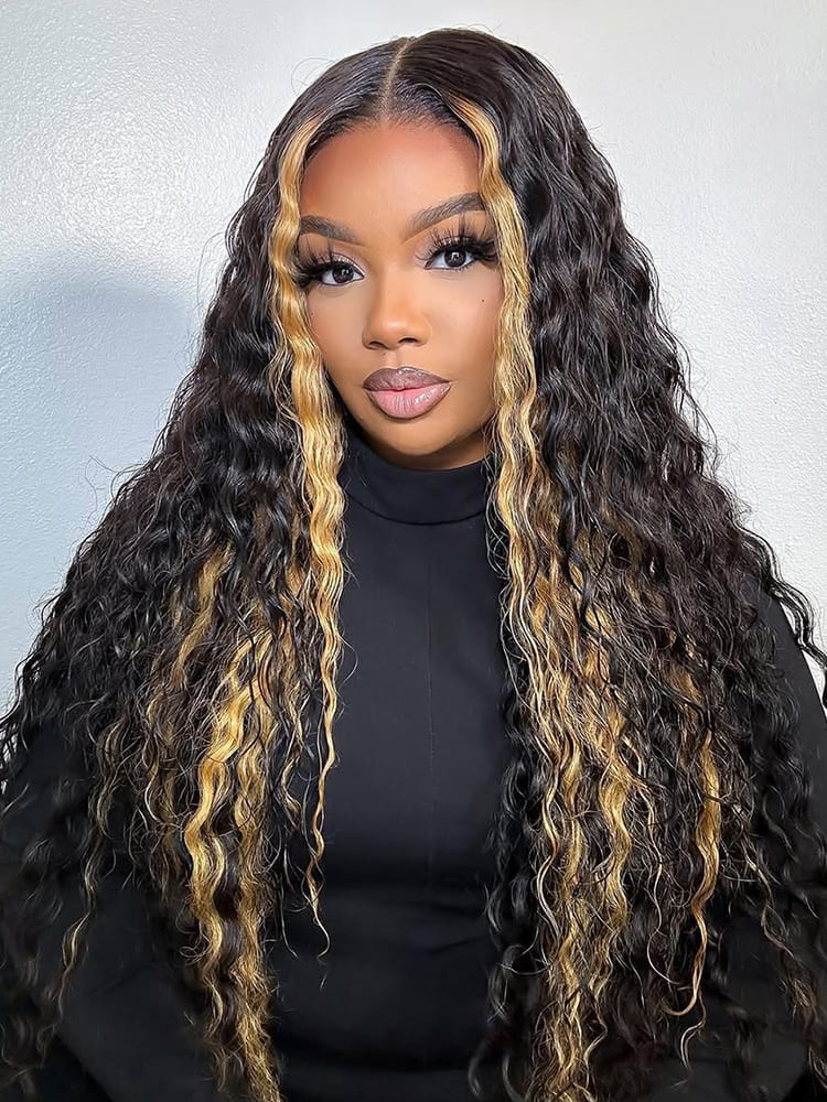 Blonde Skunk Stripe 13x4 Glueless Wig