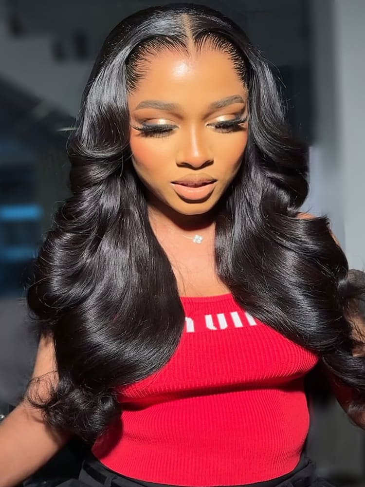 Lagos Hairline Body Wave Wig  With Middle Parting