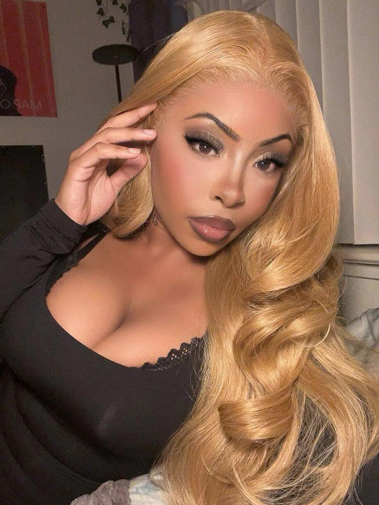 Honey Blonde Body Wave Lace Frontal Wig