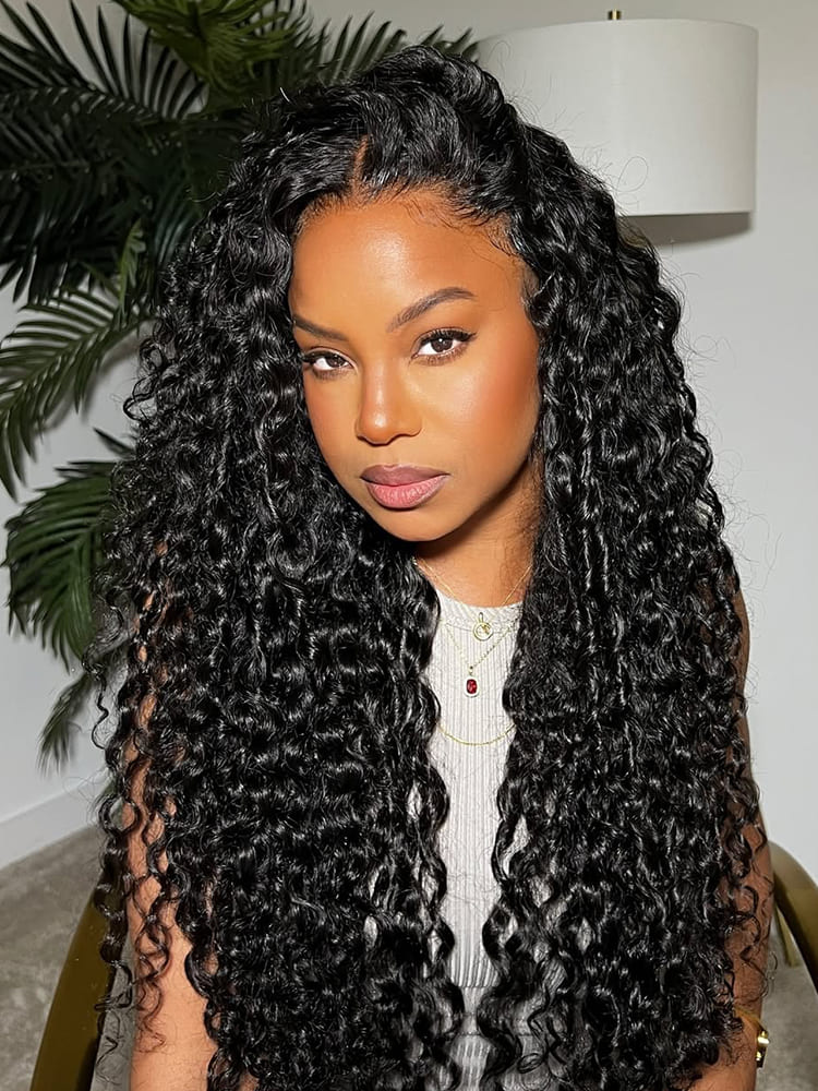 Finger Coiling Curly 13x6 Lace Frontal Wigs