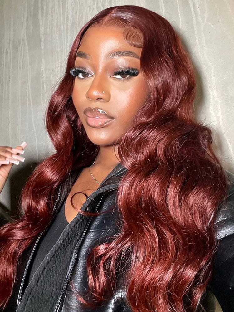 Reddish Brown Body Wave 13x6 Lace Wig