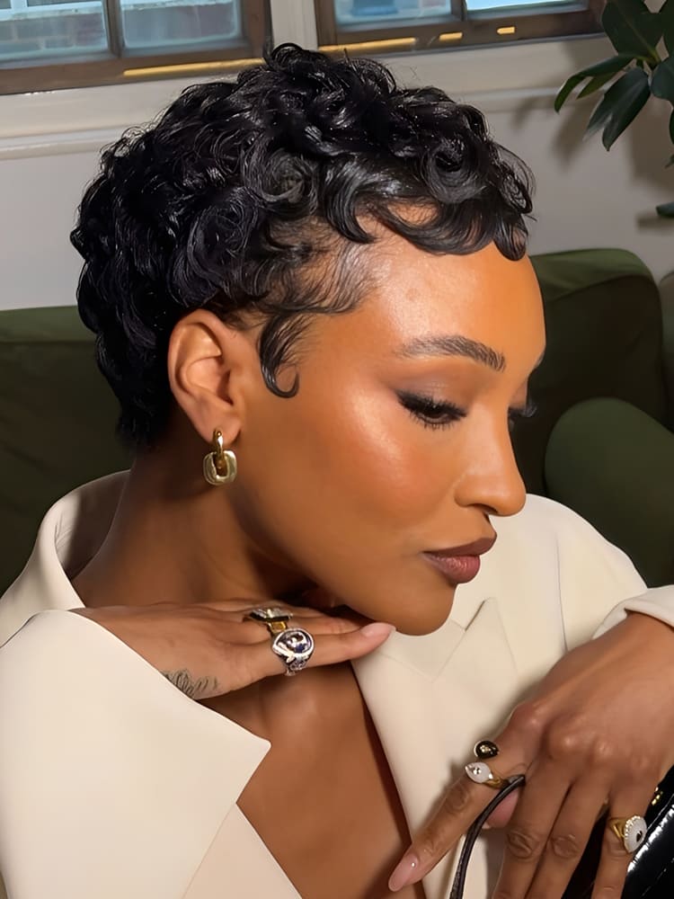 Pixie Cut Short Curly Wig