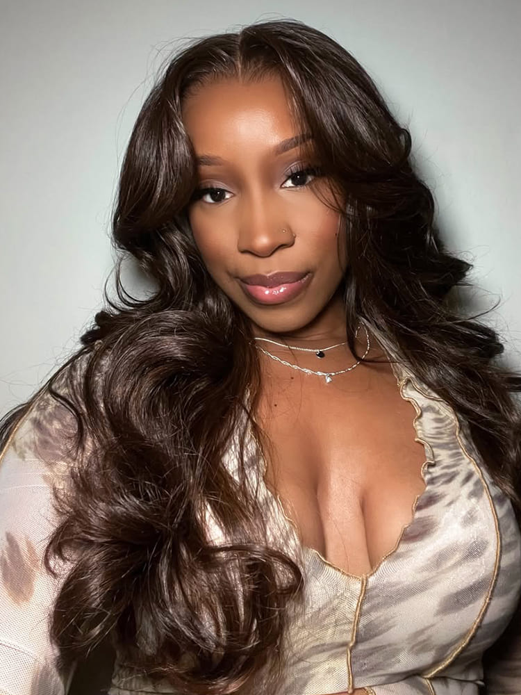 Brown Layered Cut Body Wave Wigs