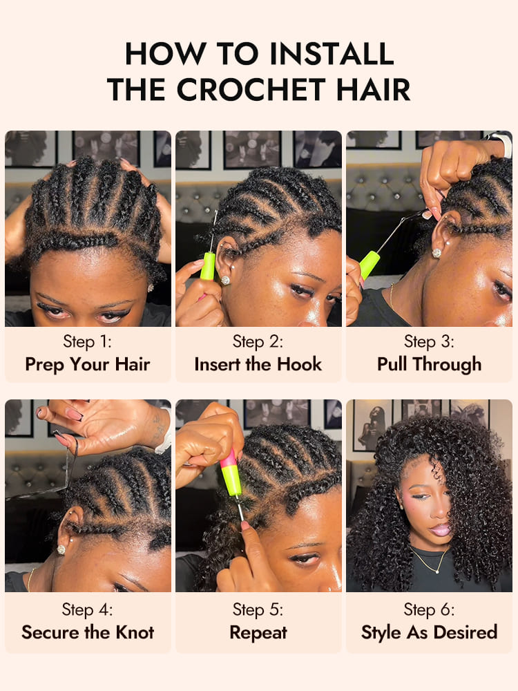 Crochet Hair Extension Installation