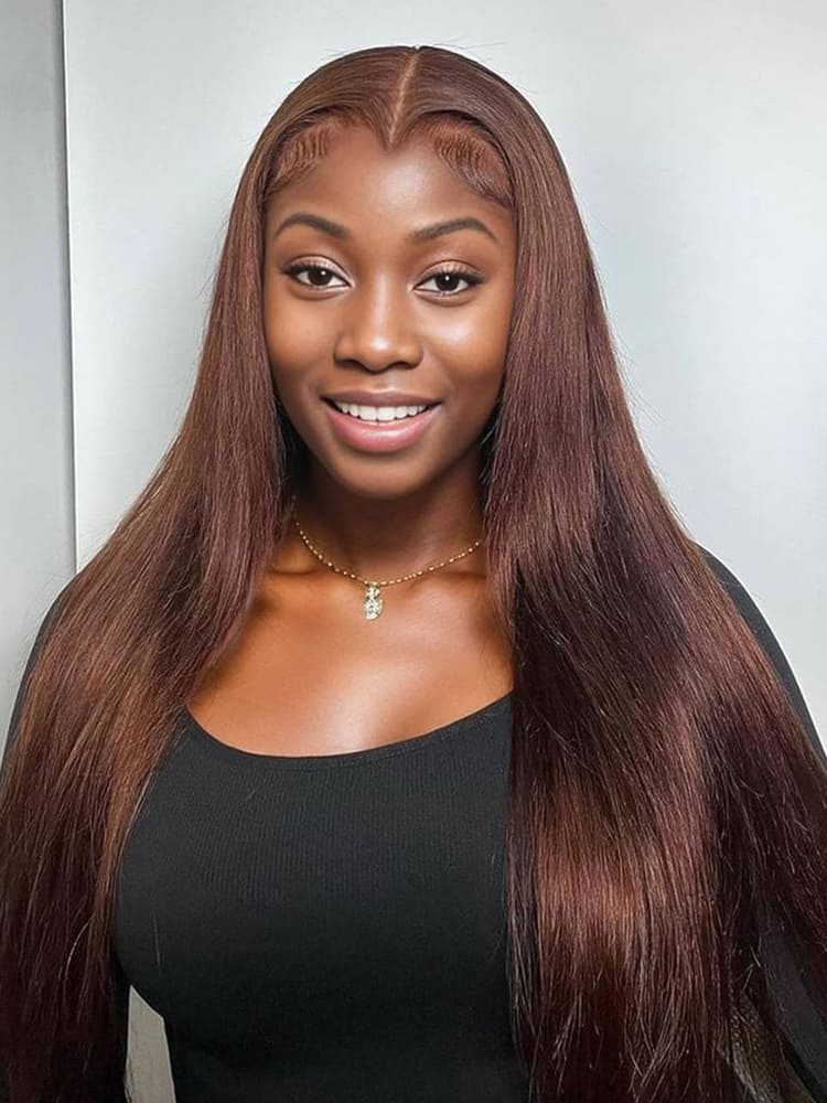 M Hairline Brown Straight 6x8 Lace Wig