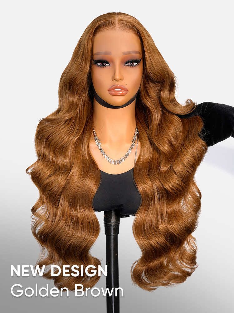 Golden Brown Wig Ready to Wear Body Wave 13x4 Lace Front Wigs