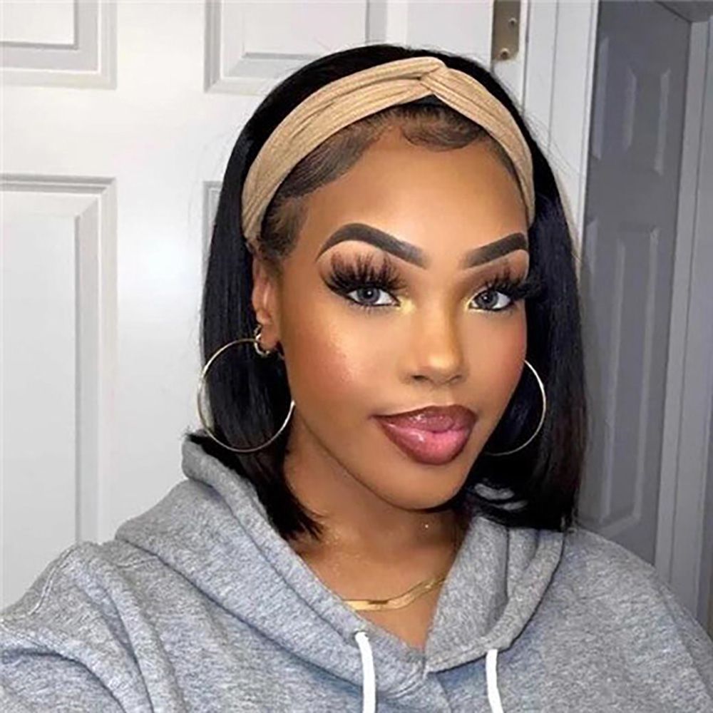 short straight headband wig