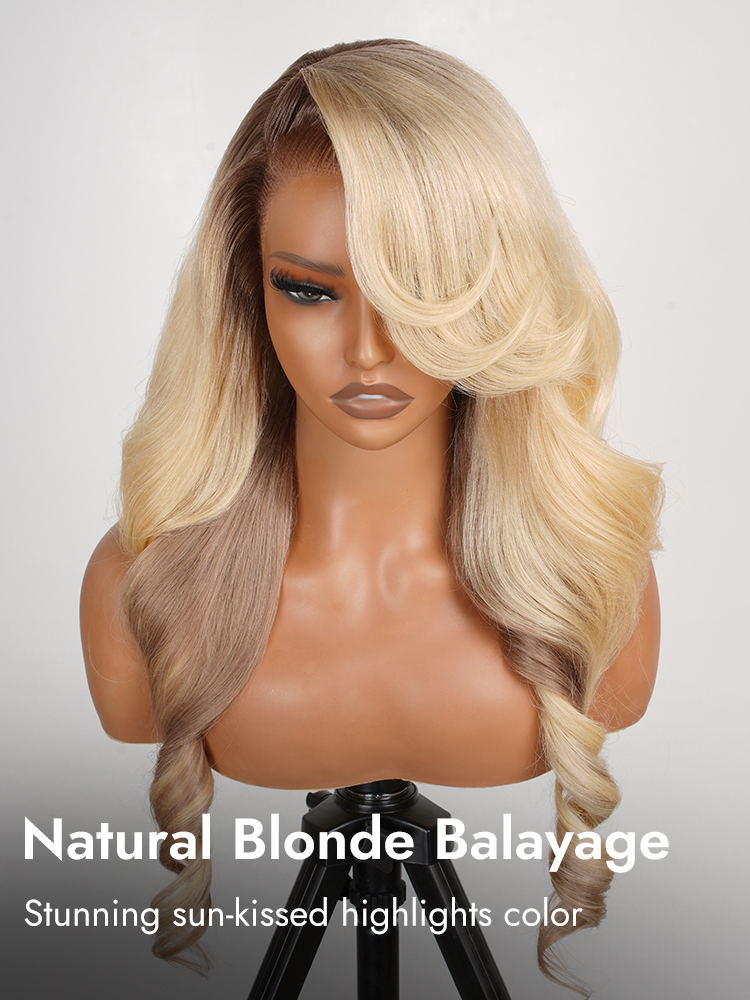  Blonde Balayage  Hair 13x4 Lace Frontal Wig