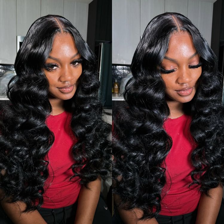 big loose curls wig