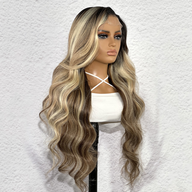 blond highlights on brown hair