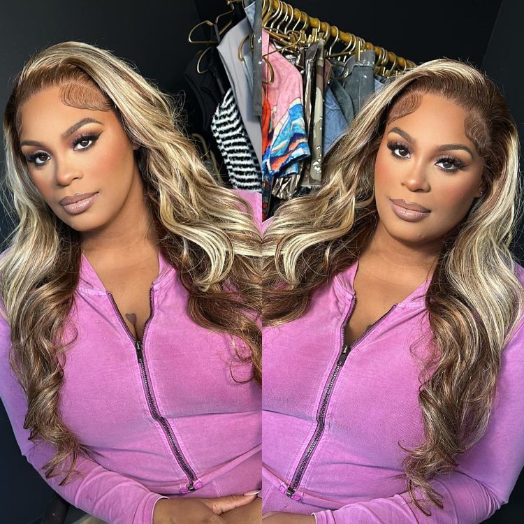 blonde highlight wig