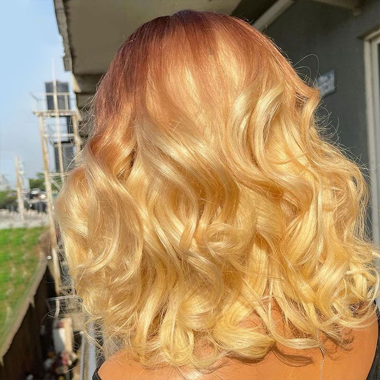Ombre Blonde Bob Wigs