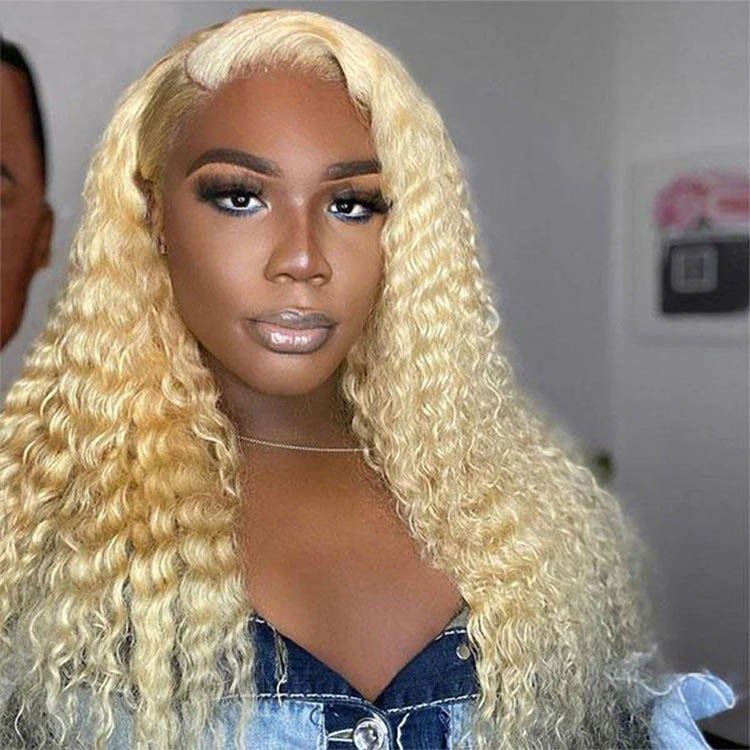 blonde deep wave wigs
