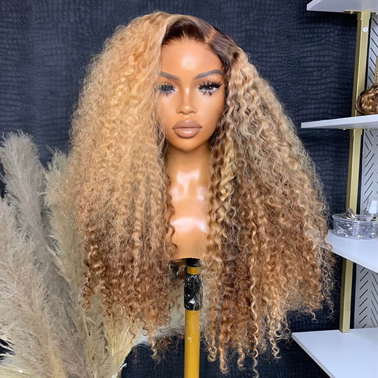 Blonde Hair Dark Roots Wig