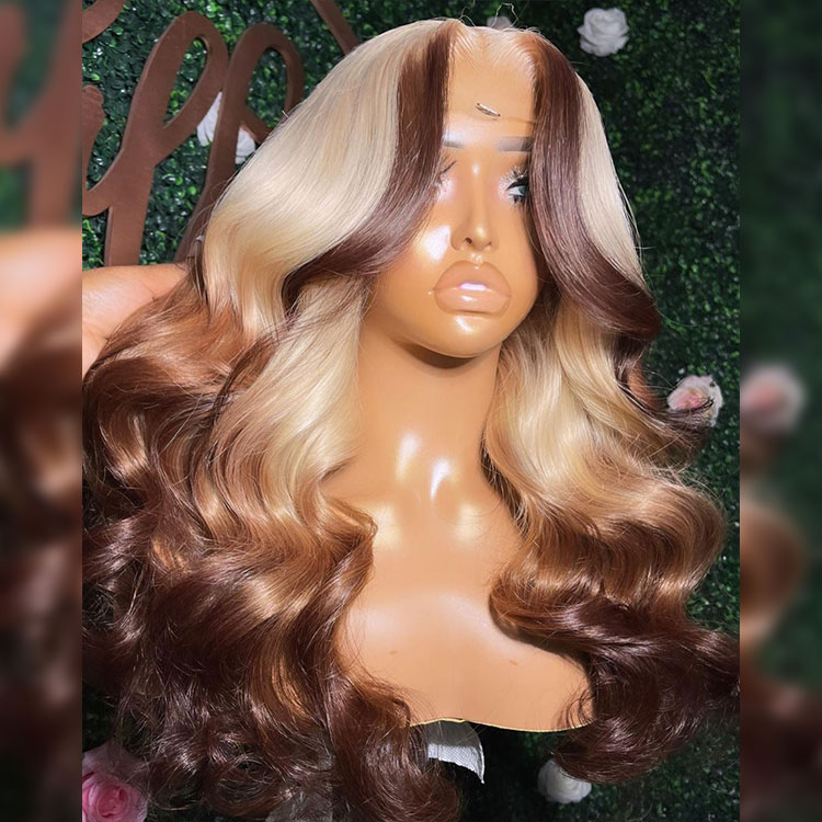 Blonde Highlight Human Hair Wigs