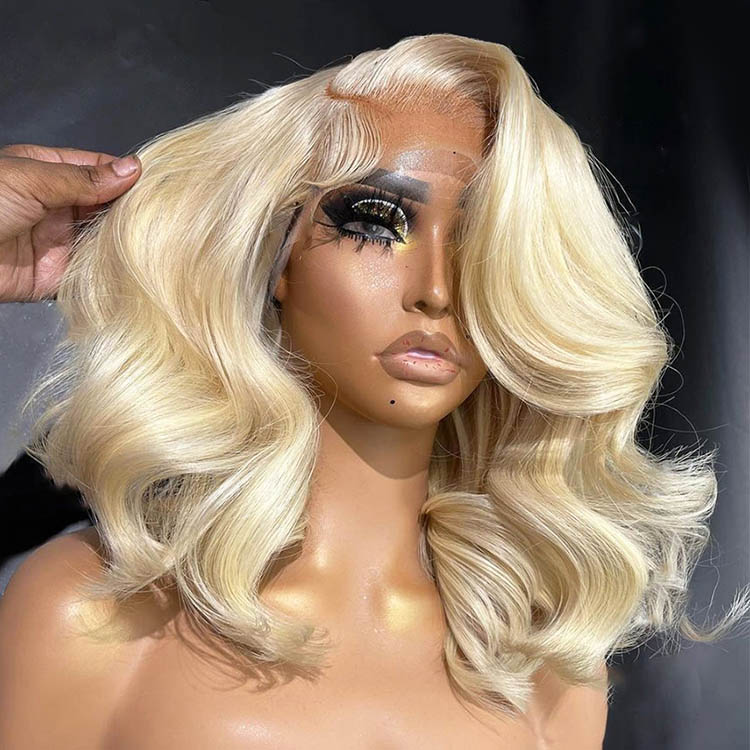 short blonde lace front wig