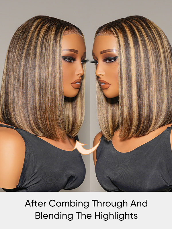 Blonde Wig With  Highlights