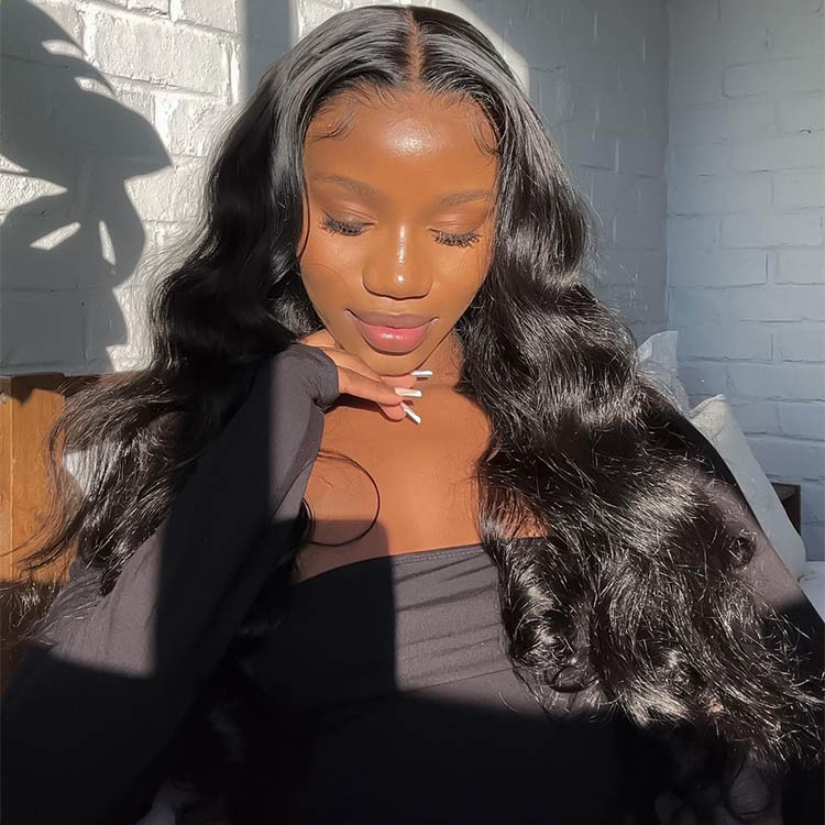 body wave closure wigs
