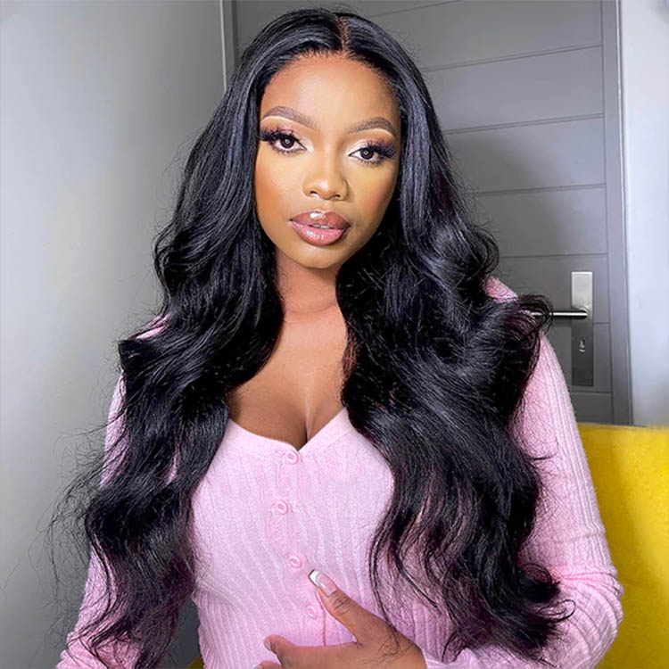 body wave closure wigs