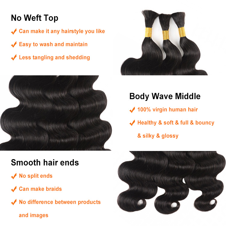body wave hair bulk