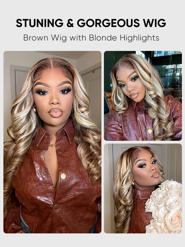 body wave highlights wig