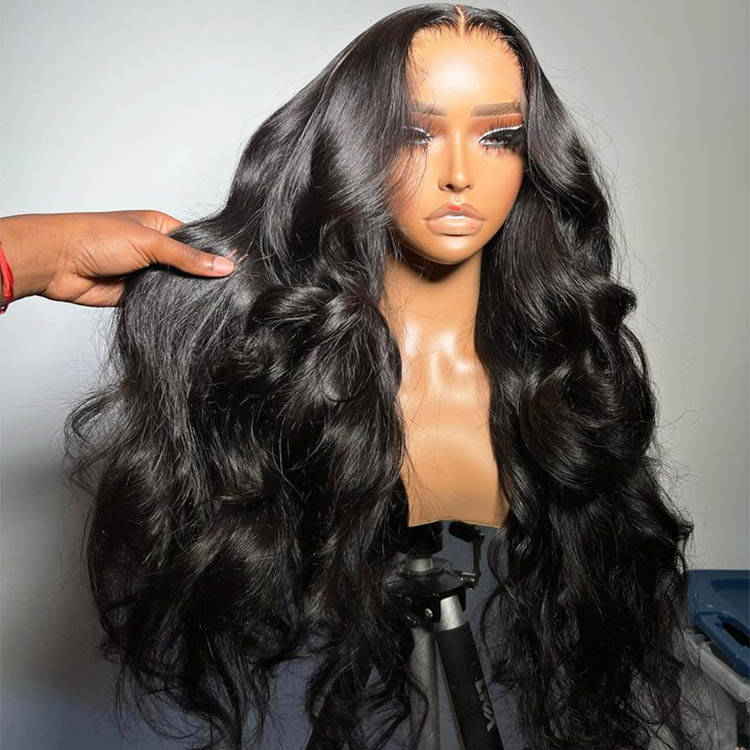 body wave closure wigs