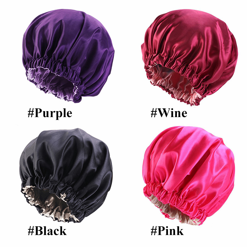 Double Layer Satin Sleep Cap