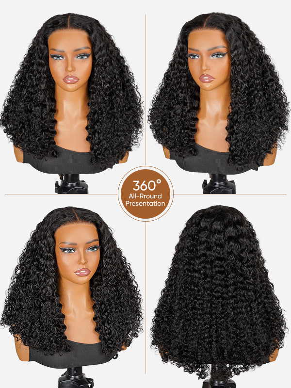 bouncy curlys lace front wig