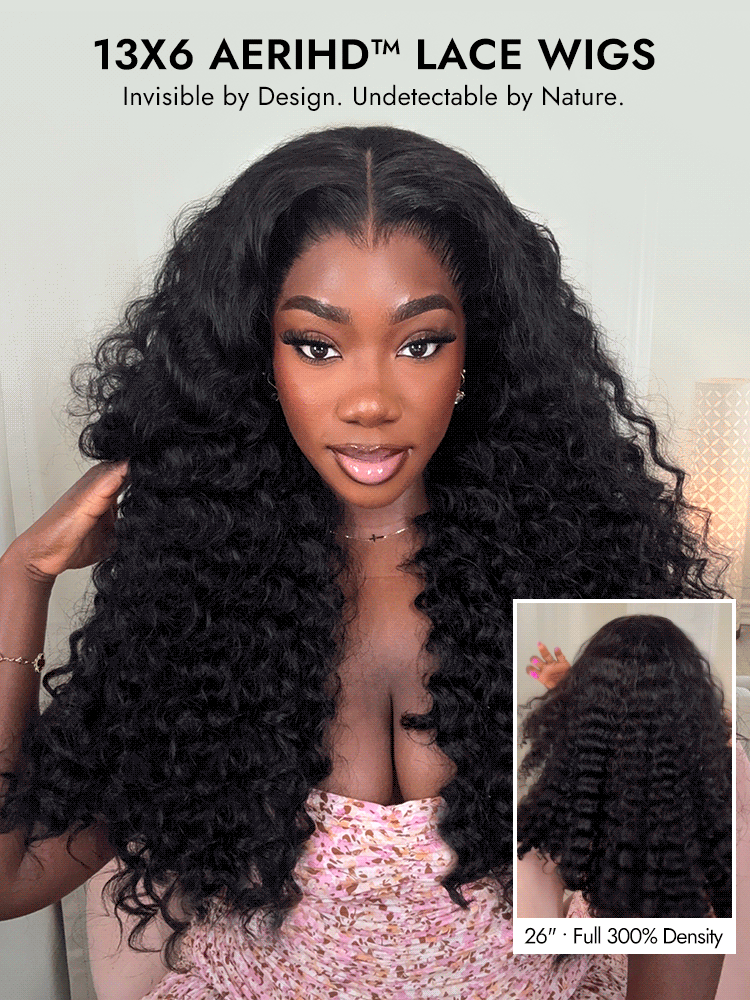 bouncy deep wave wig
