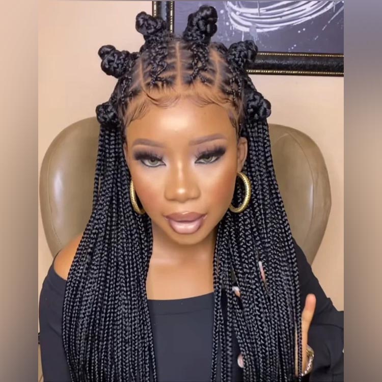 full lace box braid wig