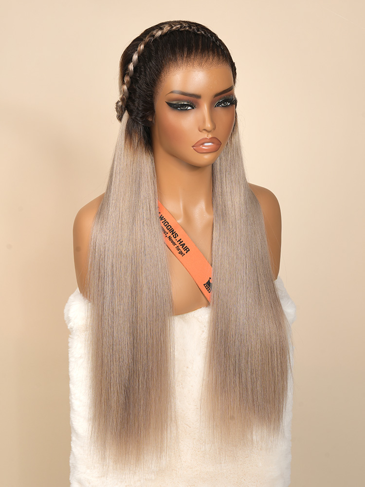 Ombre Ash Blonde human hair  braided wig