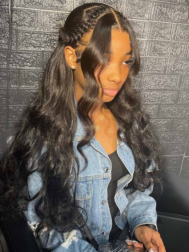 Body Wave Glueless braided Wigs