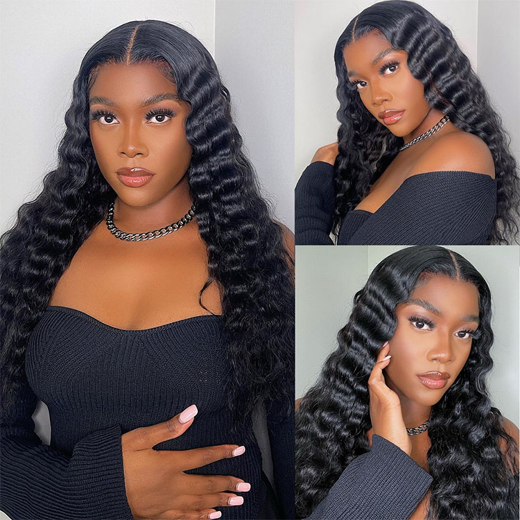 crimped frontal wigs