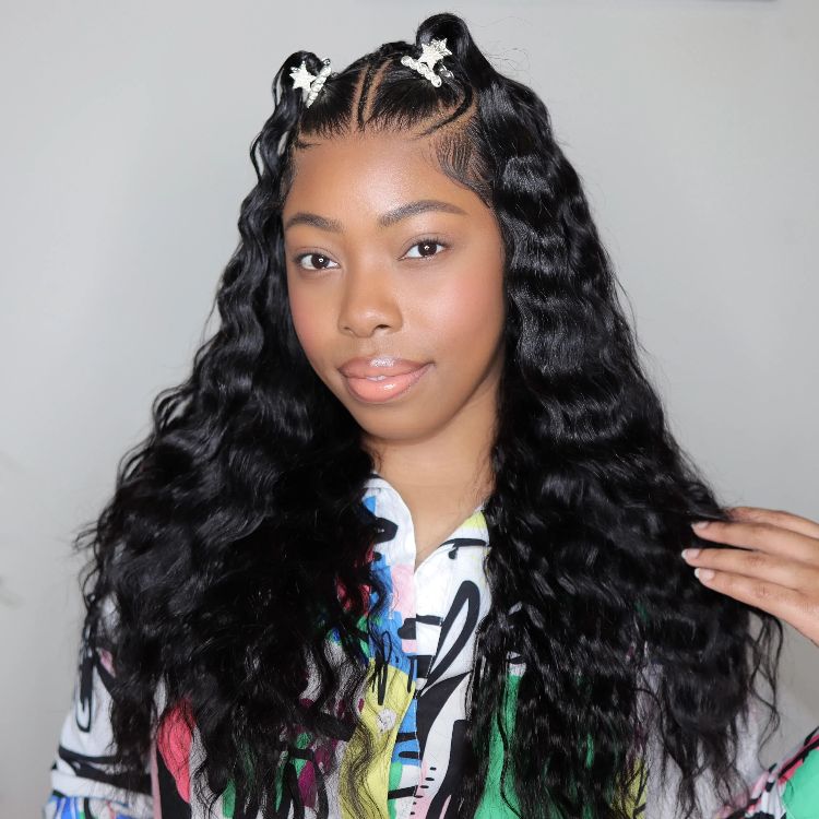 Crimp human hair wigs