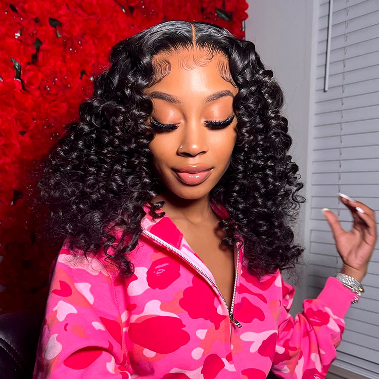Small Wand Curl Lace Front Wigs