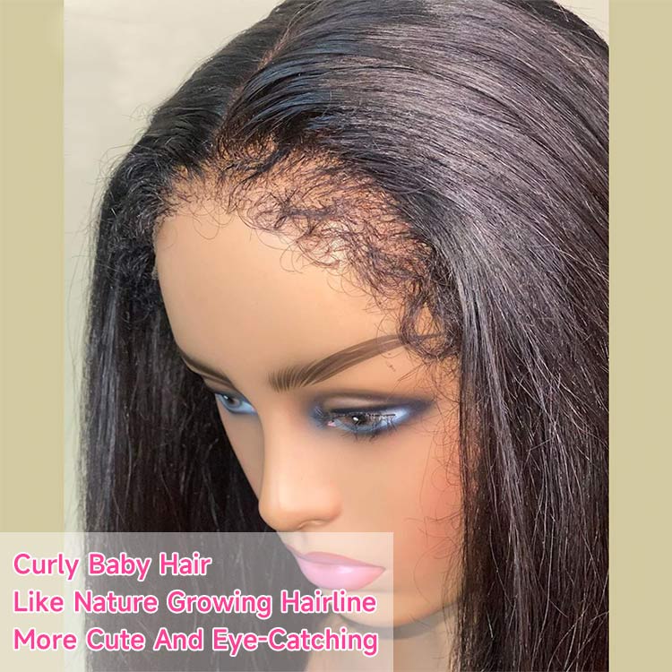 Straight 4C Edge Hairline Wigs