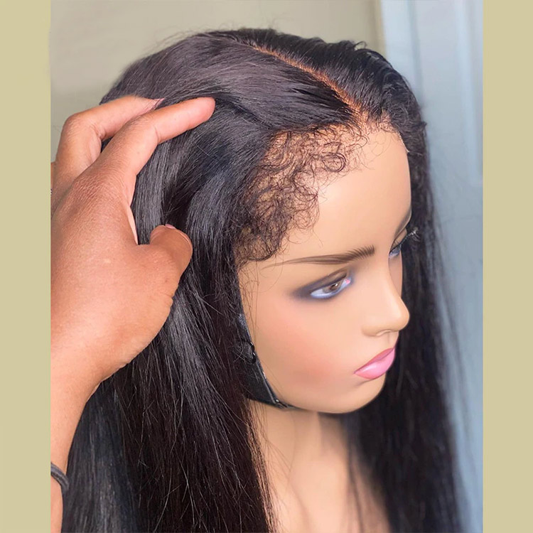 Straight 4C Edge Hairline Wigs