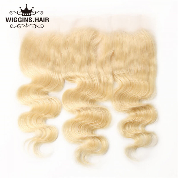 Brazilian Virgin Hair Pure 613 Blonde Color Body Wave 13x4 Lace Frontal Wigginshair